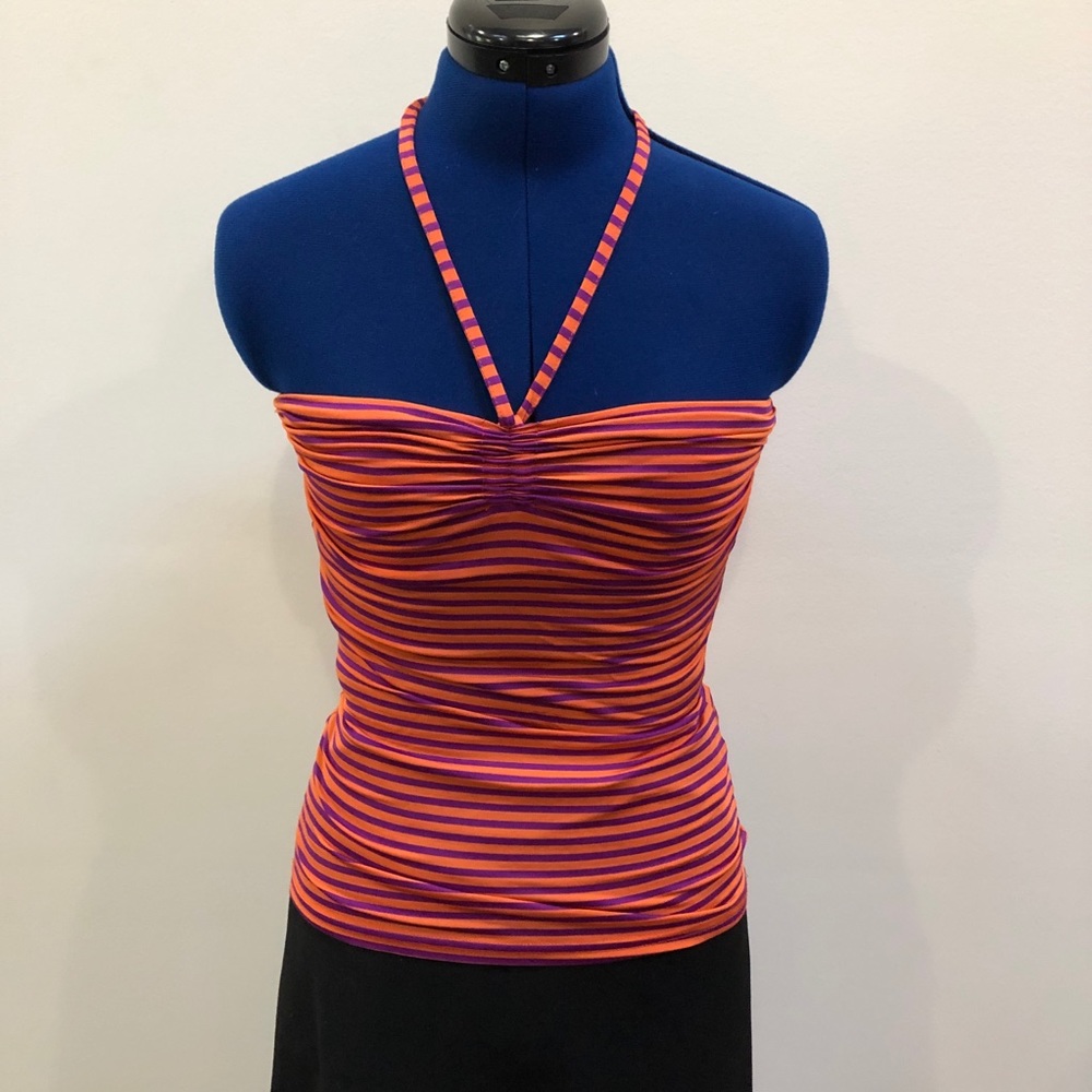 Orange & purple tube top